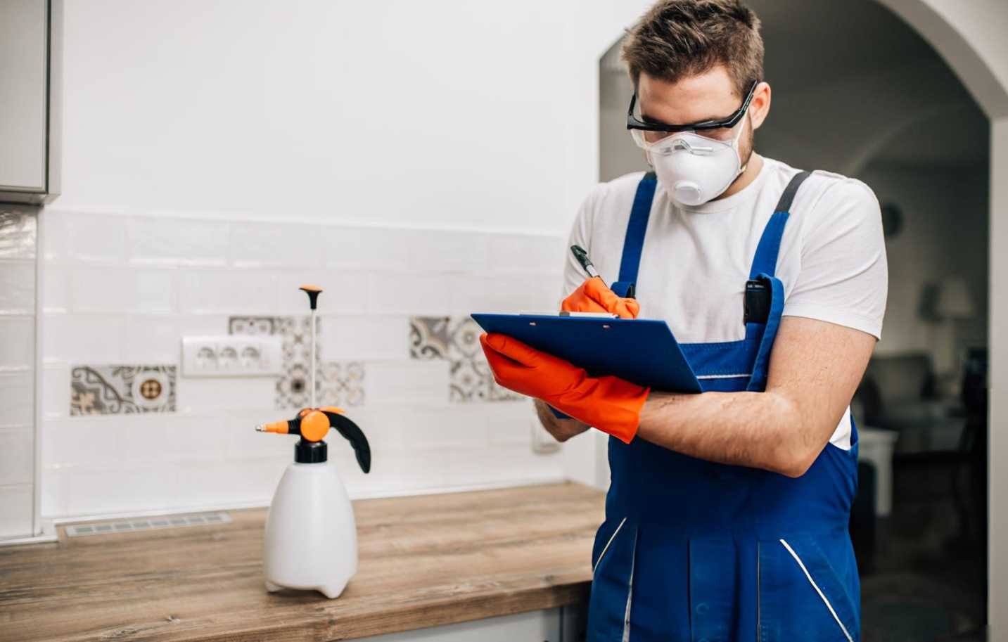 Technician answering customer questions during a home visit